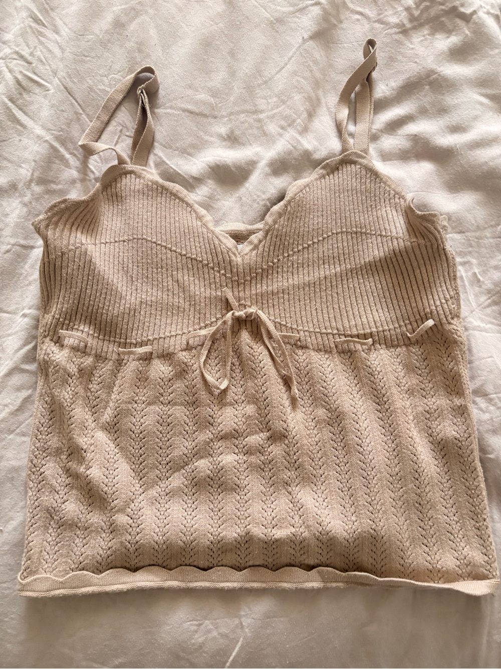 Aritzia Beige Knit Camisole